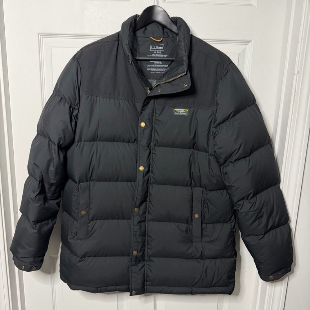 L.L.Bean Mountain Classic Down Parka Jacket Coat Mens XL Blue Downtek 505276
